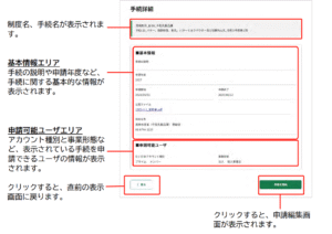 eMAFF申請2.0の手続検索画面の説明